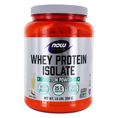 NOW Sports Whey Protein Isolate Powder Creamy Vanilla - GoVeg360