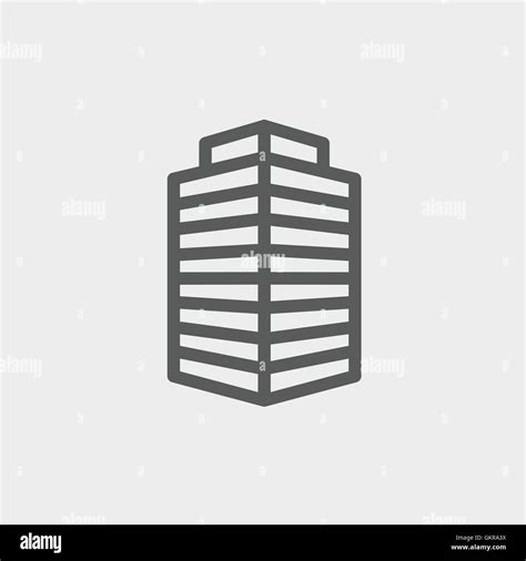 Small Office building thin line icon Stock Vector Image & Art - Alamy