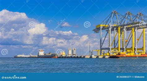 The New Private Ashdod Port, Israel Stock Image - Image of logistic ...