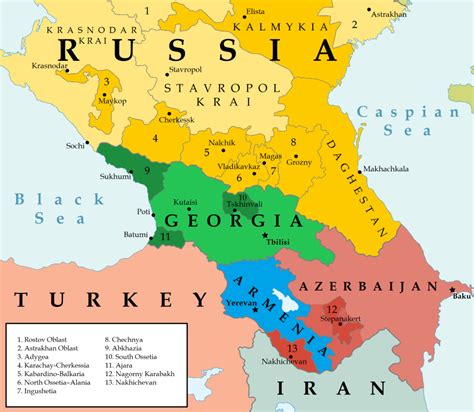 Georgia Russia Map ~ ONEIROITAN1