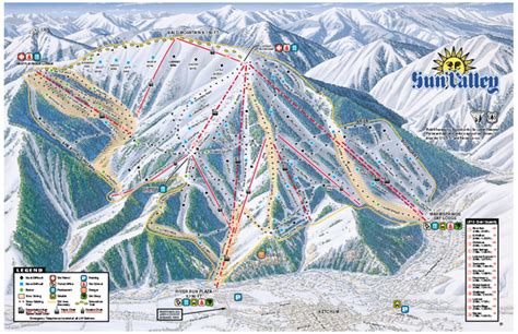 Sun Valley Ski Area Trail Map - Sun Valley Idaho 83353 • mappery