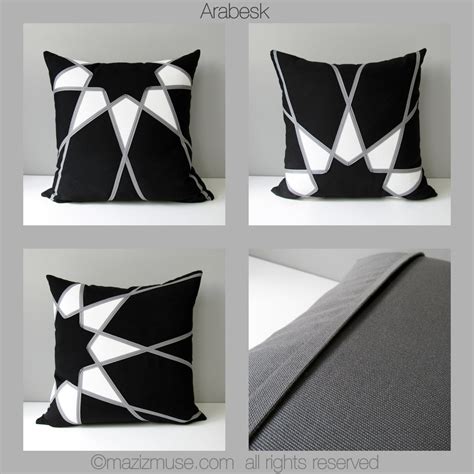 Decorative Black & White Outdoor Pillow Cover Modern - Etsy