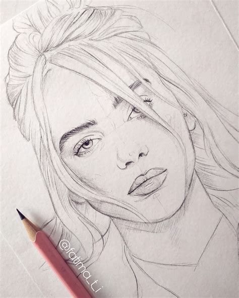 My pencil sketch of Billie Eilish : r/billieeilish