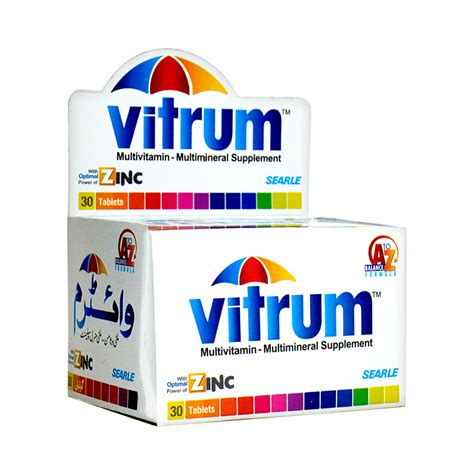 VITRUM TAB MULTI VITAMIN - Pack Size X 30 - Khalid Pharmacy | Online ...