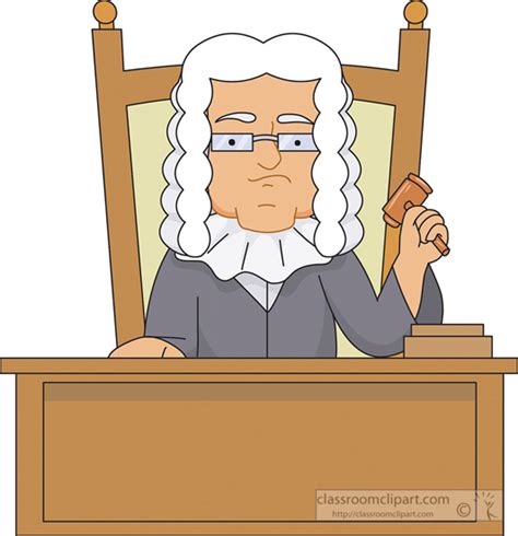 Legal Clipart - judge-in-courtroom-1 - Classroom Clipart