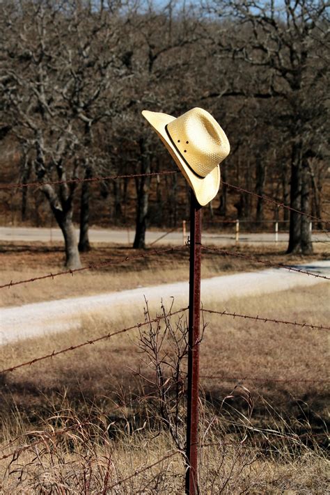 Cowboy Hat On Fence Post Free Stock Photo - Public Domain Pictures