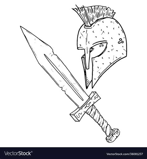Spartan Sword Drawing