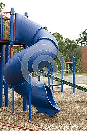 Blue Playground Slide Stock Photo - Image: 6330640