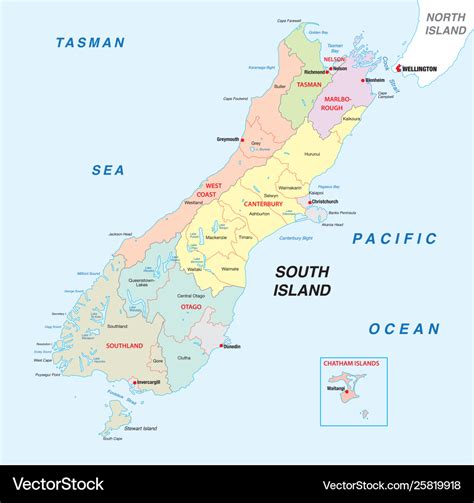 Map Of The South Island Of New Zealand - California State Map