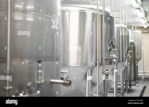 Modern brewery factory interior with reservoirs Stock Photo - Alamy