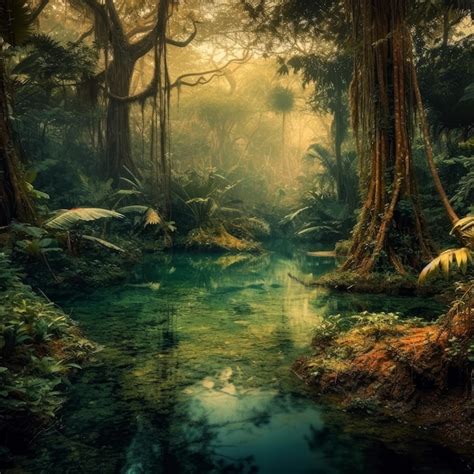 Premium AI Image | Amazon rainforest landscape