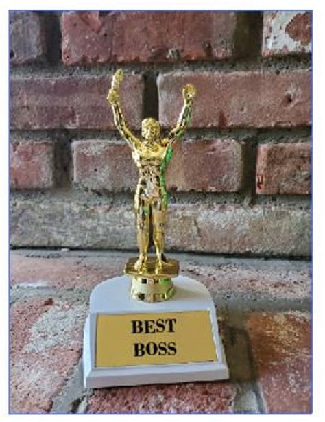 Best Boss Trophy Best Boss Award Personalized Award Victory | Etsy