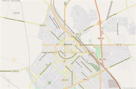 Delicias Map Mexico Latitude & Longitude: Free Maps