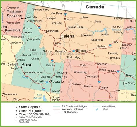 Map Of Montana And Wyoming – Map Of The Usa With State Names