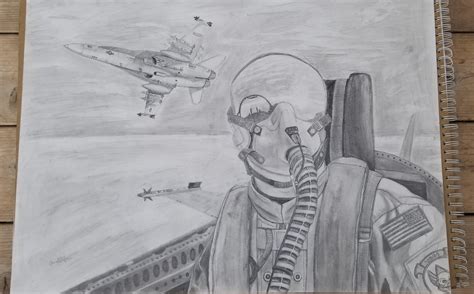 Hornet Pilot sketch : r/aviation