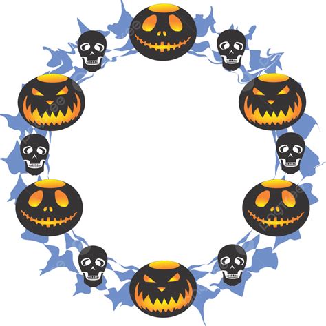 Halloween Wreath Transparent Background, Halloween Wreath, Halloweens ...