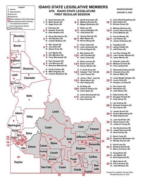 Idaho Legislative Calendar - Salli Giuditta