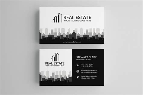 Real Estate Agent Business Card Template - Professional Design Template