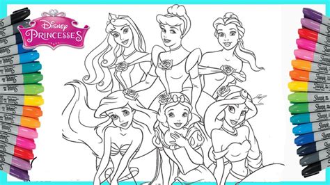 Gambar Mewarnai Disney Princess