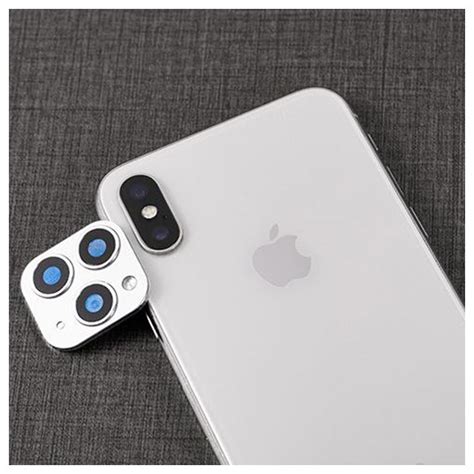 iPhone XS Max Fake Camera Sticker - Silver