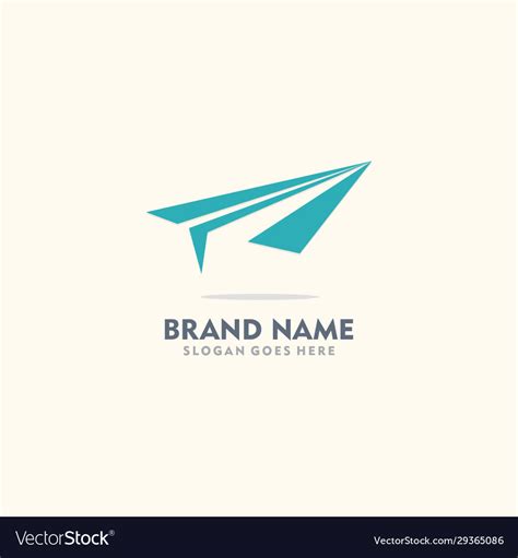 Paper plane logo Royalty Free Vector Image - VectorStock