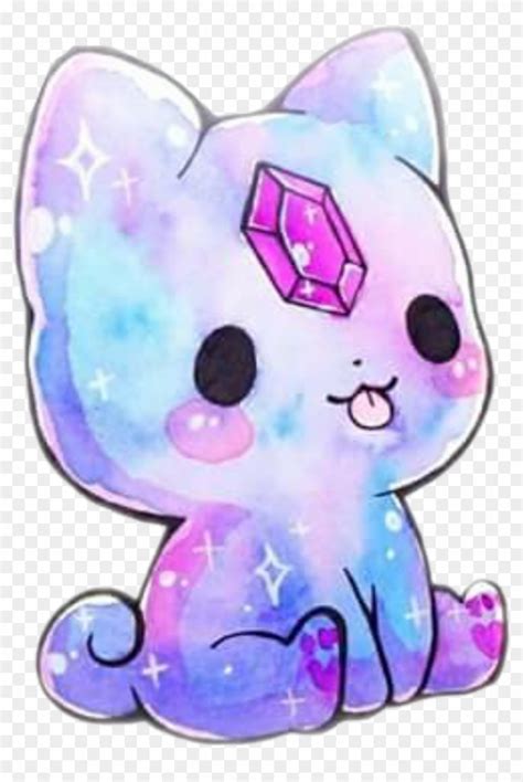 #colorful #kitty #catstickers #kawaii #galaxy #sweet - Kawaii Galaxy Cute Drawings, HD Png ...