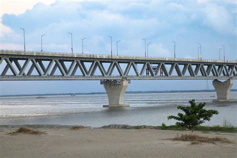 Padma Multipurpose Bridge at Padma River in Bangladesh Stock Photo ...