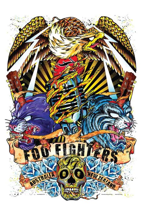 Foo Fighters Down Under Tour Art Poster — Poster Plus Australia