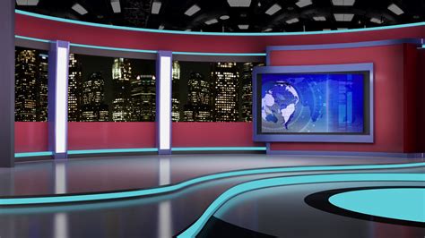 Talkshow Tv Studio Set Virtual Green Screen Background Loop Stock | My ...