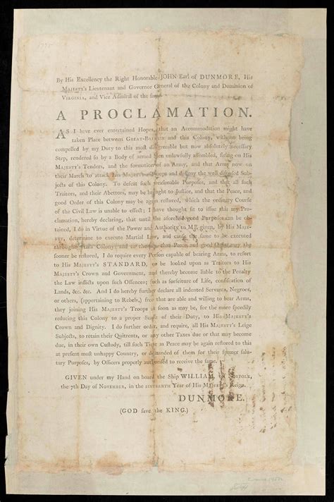 Lord Dunmore’s Proclamation | Finding Freedom - Museum of the American ...