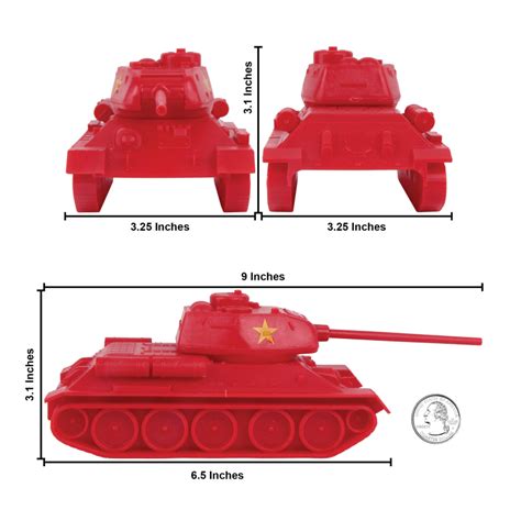 54mm CTS WW2 Russian T-34 Tank Red - BMC-67341 - Plastic Soldiers ...