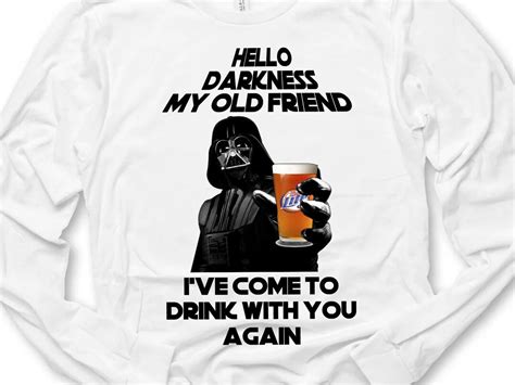 Hello Darkness Png Darth Vader Png Inspired by Miller Beer - Etsy