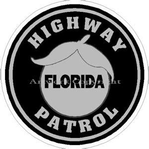 Florida Highway Patrol - Black And Grey Sticker at Sticker Shoppe