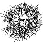 Fiery Sun icon vector graphics | Free SVG