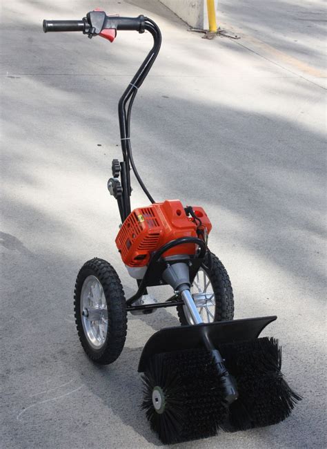 WALK BEHIND 52CC GAS POWER BROOM SWEEPER CLEANER DRIVEWAY ARTIFICIAL GRASS SNOW – EconoSuperStore