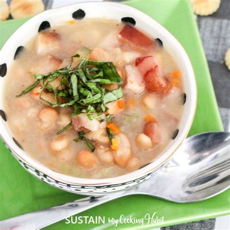 Instant Pot Bean Soup Recipe - Sustain My Cooking Habit