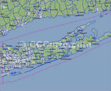 Suffolk County Zip Code Map