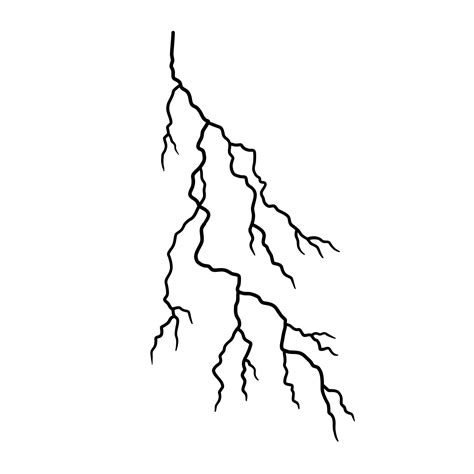 Lightning isolated on white background. Vector simple icon with thunder and lightning discharge ...