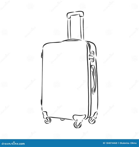 Suitcase Travel. Vector Illustration, Doodle Style. Suitcase, Vector Sketch Illustration Stock ...