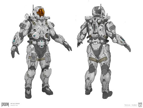 ArtStation - DOOM - MP UAC Armor Sets, Emerson Tung | Combat armor, Sci fi armor, Futuristic armour