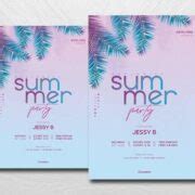 Summer Vibes Party Free Flyer Template (PSD) - PSDFlyer