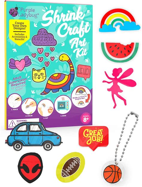 Shrink Art Craft Kit – Purple Ladybug