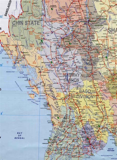 Myanmar Tourist Map - Myanmar • mappery