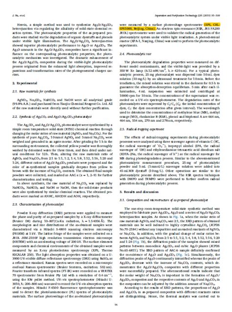 In-situ solid-state synthesis and regulation of Ag2O/Ag2CO3 heterojunctions with promoted ...