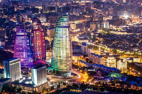 Download Flame Towers Azerbaijan Man Made Baku 4k Ultra HD Wallpaper