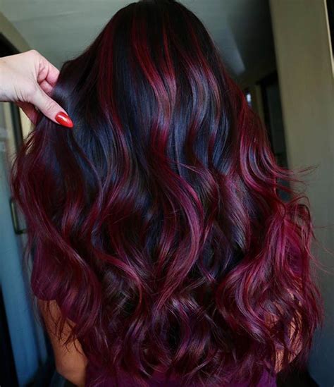 23 Ways to Rock Black Hair with Red Highlights - Page 2 of 2 - StayGlam