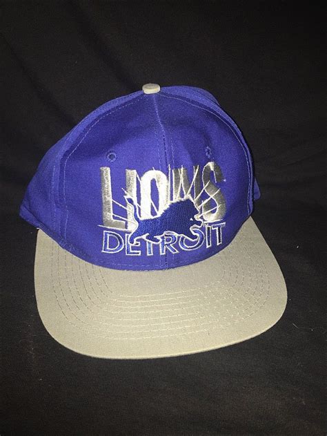 Vintage Deadstock 90's NFL Detroit Lions Signatures Snapback Hat Cap ...