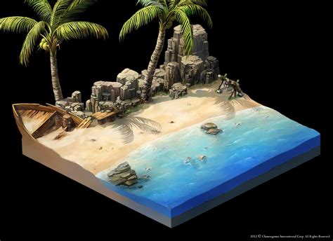 [CE] Beach diorama — polycount