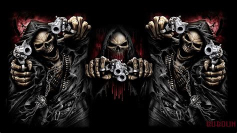 Cool Skull And Guns Wallpapers