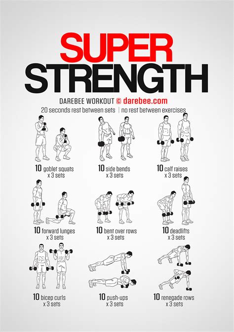 Super Strength Workout | Complete body workout, Abs and cardio workout, Strength workout